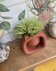 Kyu | Mini Plant Pot 01 | Burnt Ochre