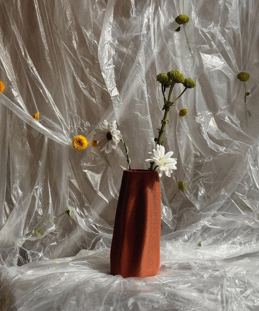 Amanitas Garden | Tall Vase | Burnt Ochre