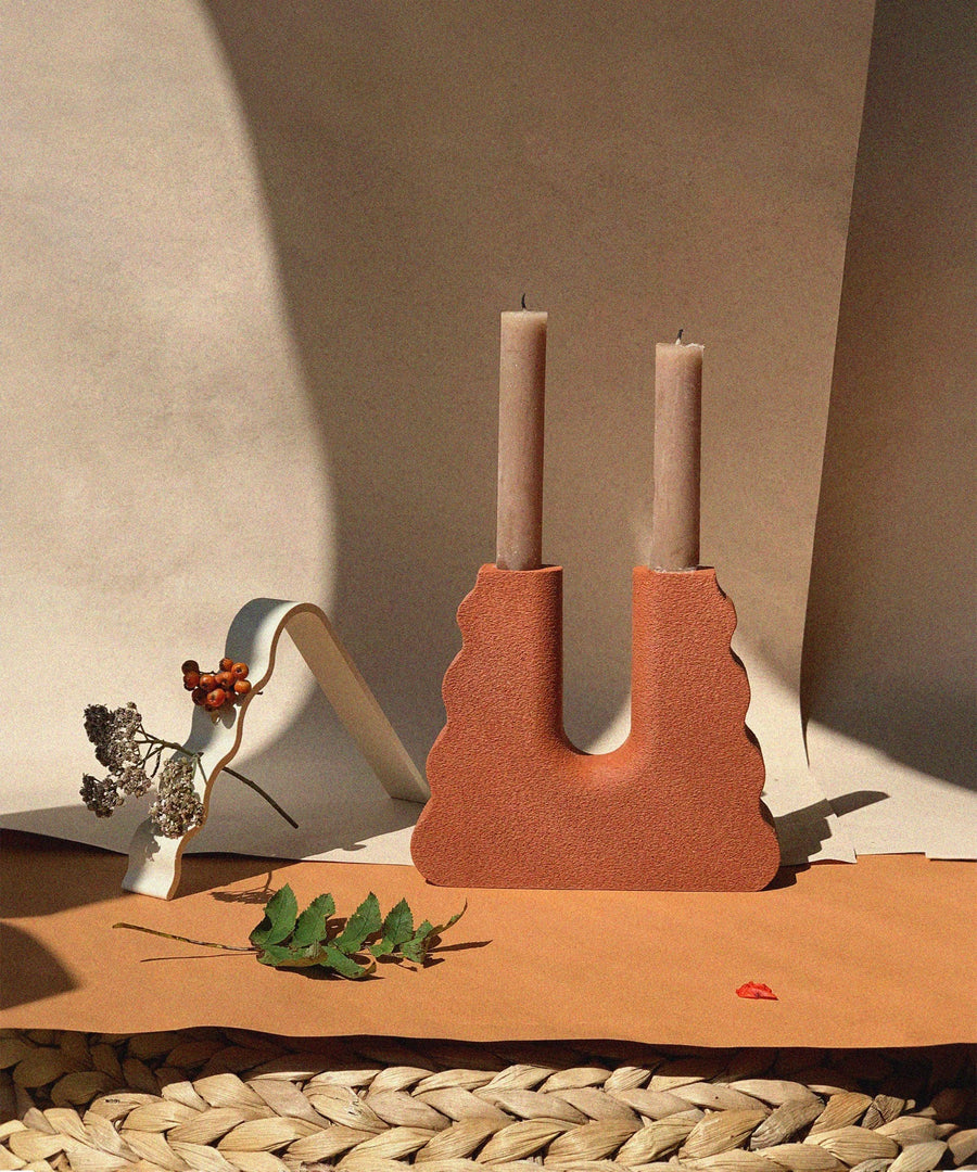 Flur | Candles Holder 03 | Burnt Ochre