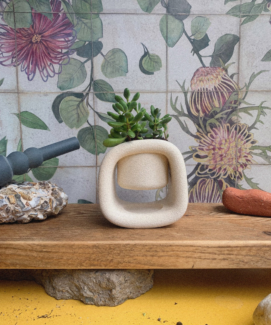 Kyu | Mini Plant Pot 01 | Sandstone