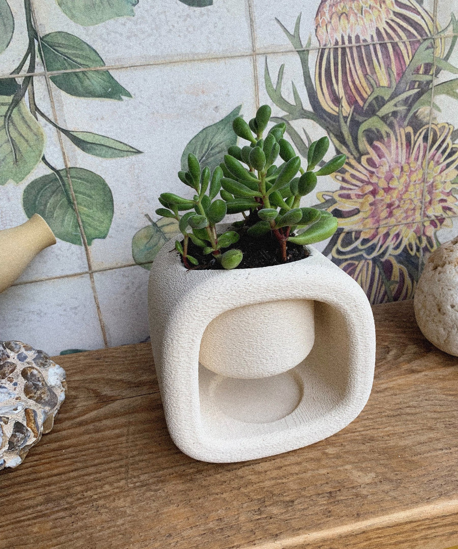 Kyu | Mini Plant Pot 01 | Sandstone