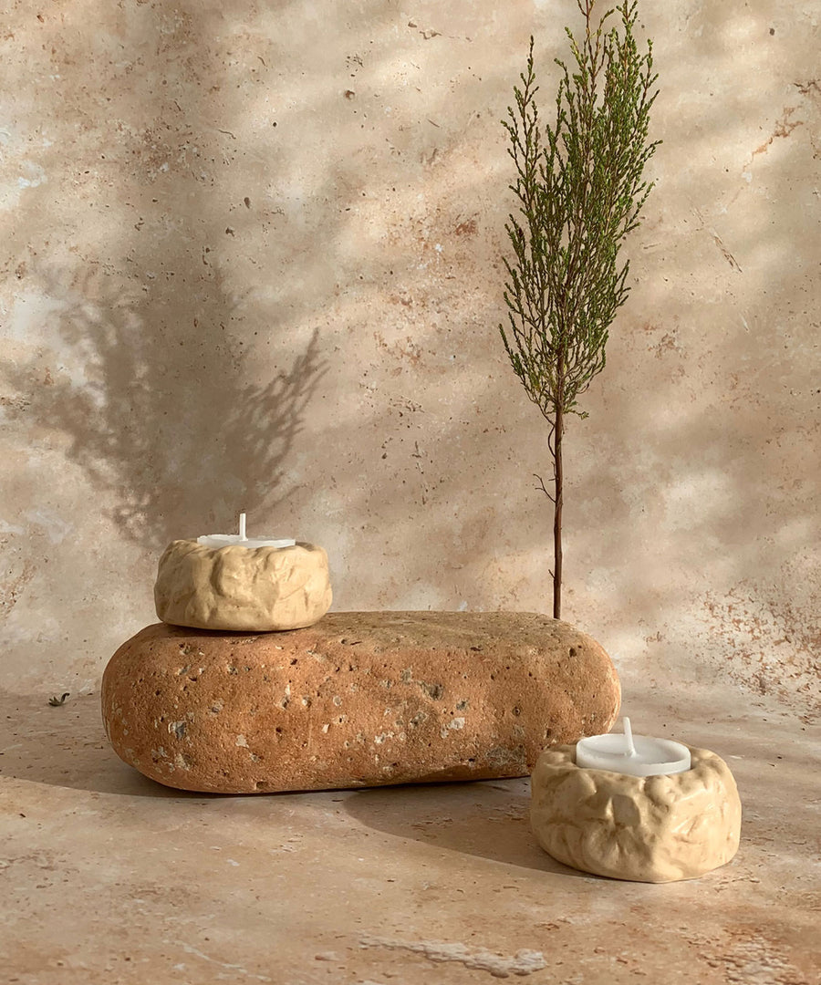 Flur | Candle Holders 01 | Sandstone