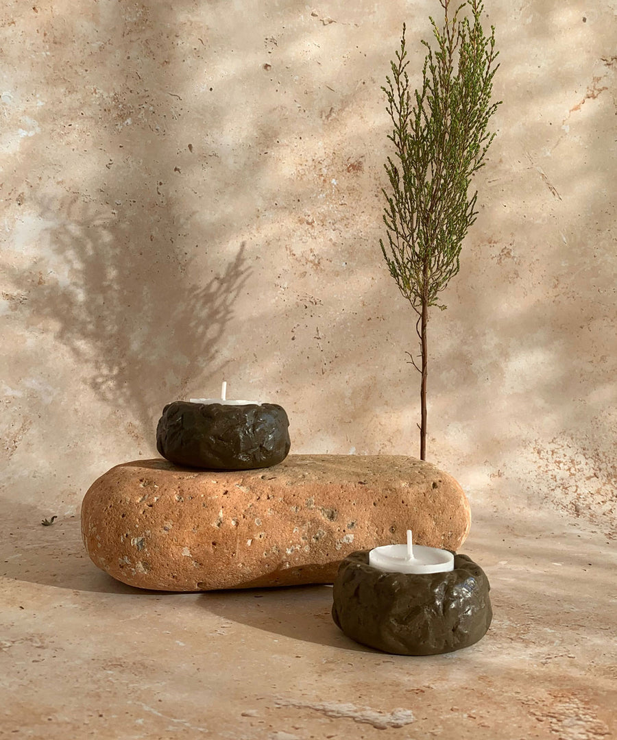 Flur | Candle Holders 01 | Tobacco