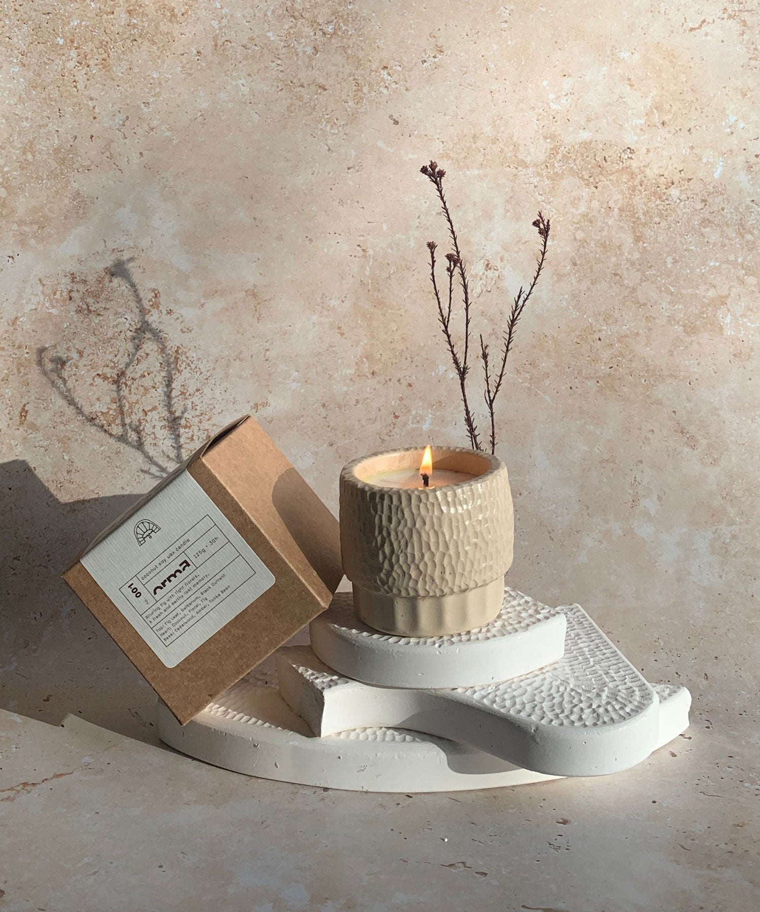 Naso Series Orma Candle Sandstone Amanita Labs